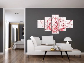 Obraz przy użyciu techniki drippingu (125x70 cm)