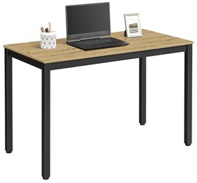 Czarny stół jadalny z blatem w dekorze dąb artisan TESSA 120x60 cm