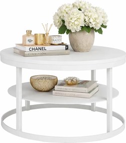 Biały dwupoziomowy stolik kawowy Z3-P77