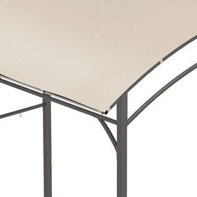 Outsunny Solidny Pawilon nad Grillem - Zadaszenie, Odporny na Deszcz, Haczyki, Stal, Beżowo-Czarny, 215x150x182/220cm