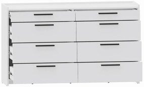 Biała minimalistyczna komoda z 4 szufladami - B7-F62