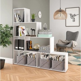 Półka na schody biały 163x29x155