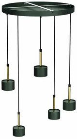 Zielono-złota lampa wisząca do salonu - N023-Circile