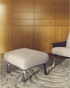 Jasnobrązowy podnóżek z tkaniny szenilowej Amsen – Kave Home