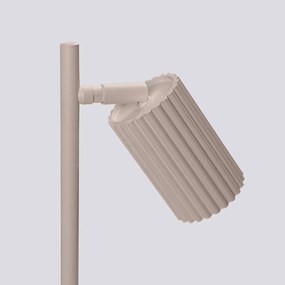 Lampa biurkowa KARBON taupe ryflowana SOLLUX  LIGHTING