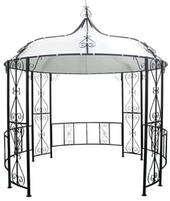 Altana ogrodowa TILCARA z metalu imitującego kute żelazo Śred. 300 x Wys. 290 cm