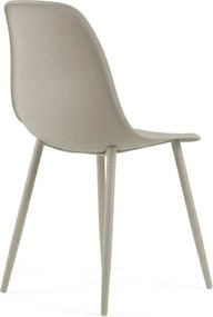 Krzesło do kuchni OSAKA plastikowe, szarobrązowe