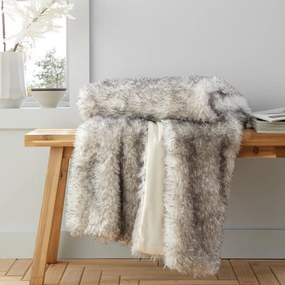 Szary koc ze sztucznego futra 130x170 cm Arctic Fox – Catherine Lansfield