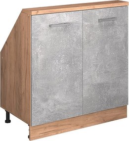 Szafka kuchenna na dach skośny beton 80x46x81.6 r-line