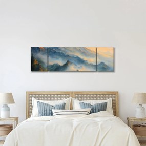 Obraz - Malowany górski krajobraz (170x50 cm)