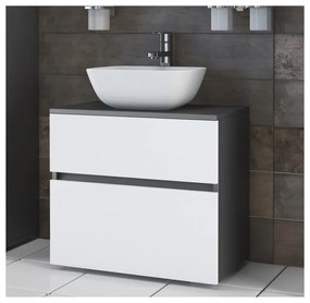 Biało-antracytowa szafka pod umywalkę 60x55 cm Wisla – Støraa