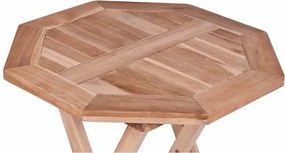 Składany stolik ogrodowy DIVERO z drewna tekowego Ø 60cm