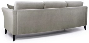 Beżowa aksamitna sofa Scandic Eden, 237 cm