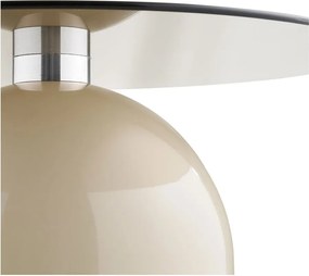 Beżowy okrągły stolik ze szklanym blatem ø 70 cm Ravello – House Nordic