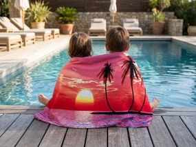 Szybkoschnący XXL ręcznik plażowy SERENA kolorowy 150 x 210 cm, 100% mikrofibra