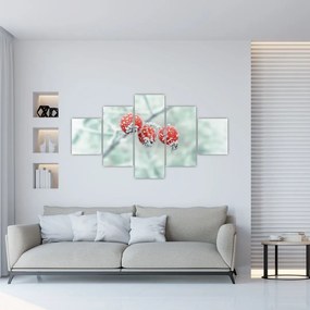 Obraz mrożonych owoców dzikiej róży (125x70 cm)