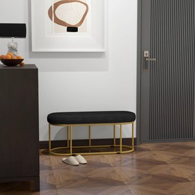 HOMCOM Ławka Aksamitna do Sypialni i Korytarza Elegancka Tapicerka do Makijażu Wysoki Komfort | Aosom PL