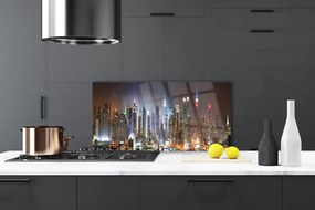 Panel Szklany Światła Nocnego Nowego Jorku