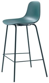 Ciemnoturkusowy plastikowy hoker 92,5 cm Whitby – Unique Furniture