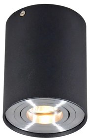 Czarny reflektor obrotniczy i pochylny ze stali - Rondoo up