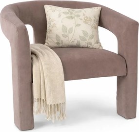 Beżowy welurowy fotel nowoczesny do salonu Z1-T96