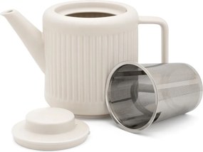 Biały porcelanowy dzbanek do herbaty z sitkiem 1,2 l Skagen – Bredemeijer