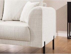 Beżowy narożnik z tkaniny szenilowej (lewostronny/w kształcie litery L) Mauris – Ropez