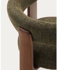 Krzesło z litego drewna jesionowego w kolorze khaki i brązowym Granite – Kave Home