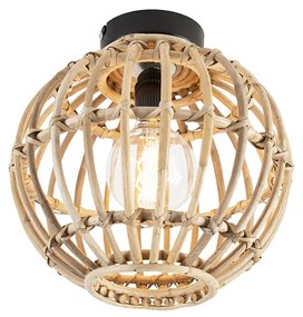 Rustykalna lampa sufitowa z bambusa 30 cm - CannaWiejski/ Rustykalny / Vintage Oswietlenie wewnetrzne