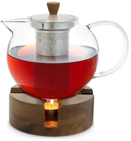 Klarstein Sencha imbryk do herbaty z drewnianym podgrzewaczem Oolong