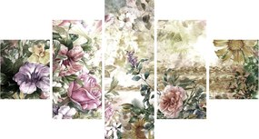 Obraz - Designerskie kwiaty (125x70 cm)
