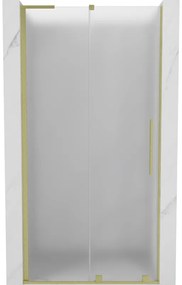 Mexen Velar L drzwi prysznicowe rozsuwane 110 cm, szron, złote szczotkowane - 871-110-003-31-55