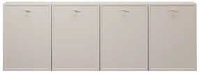 Komoda wisząca czterodrzwiowa Lorini 200 cm - kaszmir / złote uchwyty T-bar