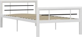 Białe metalowe łóżko pojedyncze 100x200 cm W0-E76