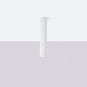 Plafon KARBON 40 biały ryflowany SOLLUX  LIGHTING