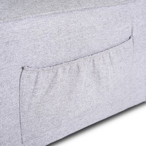 Rozkładany fotel z funkcją leżenia Iberis, kolor szary, szerokość 80 cm