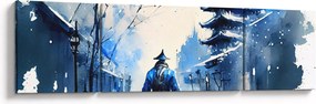 Obraz - Samuraj, akwarela (170x50 cm)