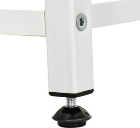 Outsunny Stojak na kwiaty, stojak na rośliny, 7 półek, do użytku wewnętrznego i zewnętrznego, stalowy, biały, 65 x 23 x 94,5 cm