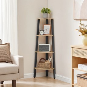 Narożny regał na książki dąb artisan - Cassine 3X