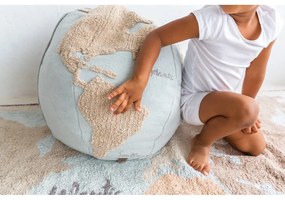 Niebieski/beżowy dziecięcy worek do siedzenia World Map – Lorena Canals