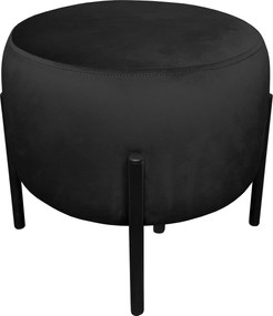 Pufa OLA loft ławka podnóżek metal : Kolor Stelaża - Czarny , Kolor tkaniny - VELVET - MG19, Typ tkaniny - Velvet