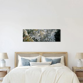 Obraz - Detal gałęzi (z zegarem) (90x30 cm)