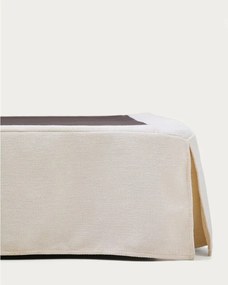 Białe tapicerowane łóżko dwuosobowe bez zagłówka 160x200 cm Jaira – Kave Home