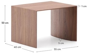 Stolik w dekorze orzecha 40x55 cm Litto – Kave Home
