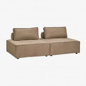 Sofa Modułowa 2-częściowa W Tkaninie Vermont Tkaniny Piaskowy Brąz - Sklum