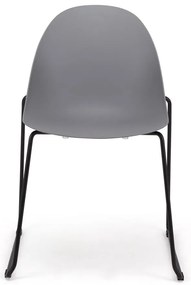 Zestaw 2 szarych krzeseł z czarną kontrukcją Bonami Selection Viva