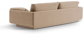 Beżowa aksamitna sofa 250 cm Torino – Micadoni