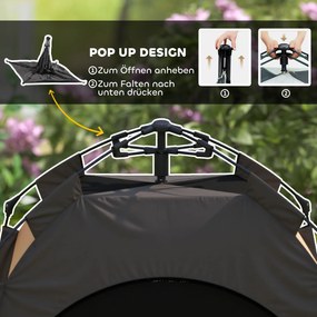 PawHut Namiot dla Zwierząt, Namiot dla Psów, Składany, Odporny na Warunki Pogodowe, Buda dla Psów, dla Dużych Psów, Ciemnobrązowy