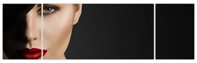 Obraz - Portret kobiety w kapeluszu (170x50 cm)