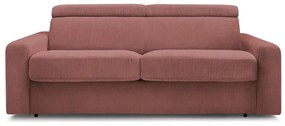 Różowa sztruksowa rozkładana sofa 195 cm Monaco – Bobochic Paris